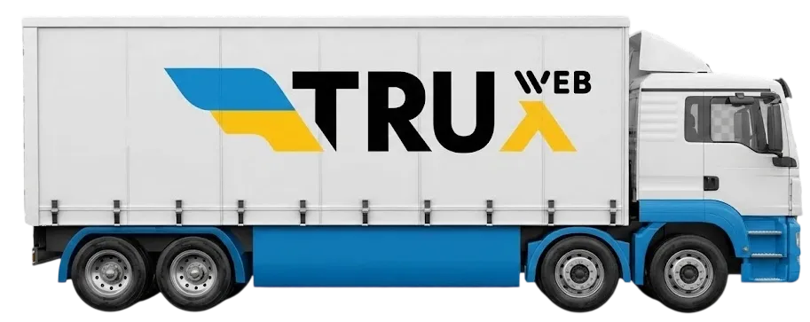 A Truxweb-branded transport truck